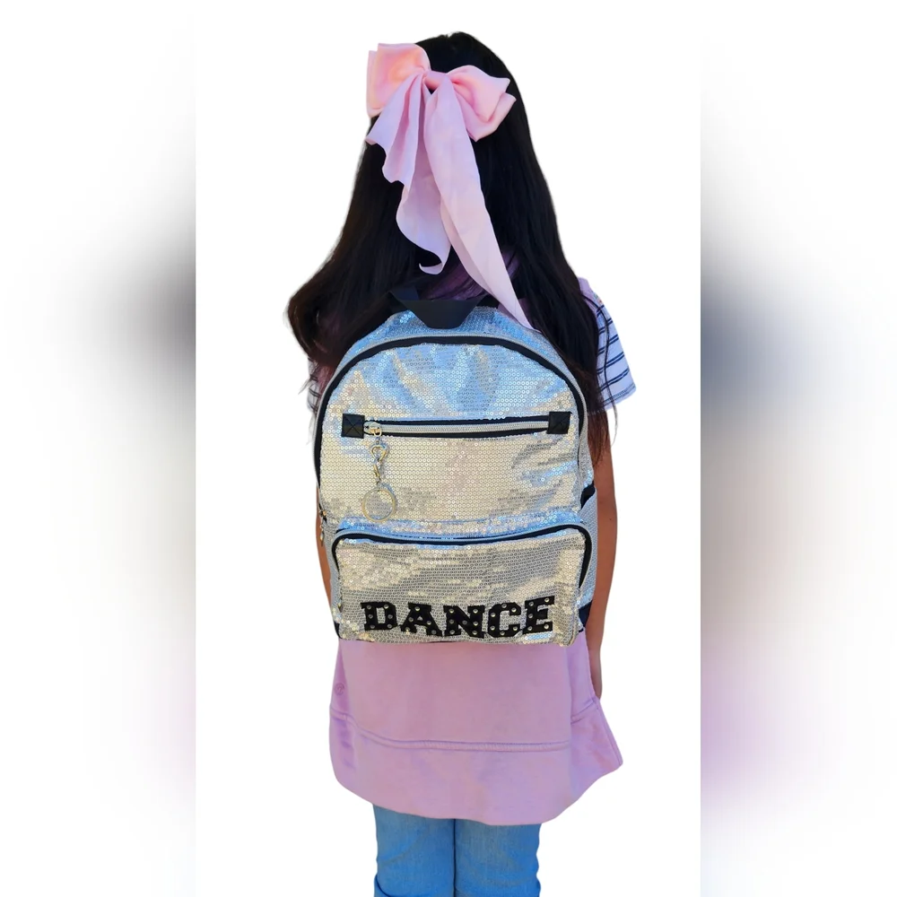 Silver Sequins Dance Backpack